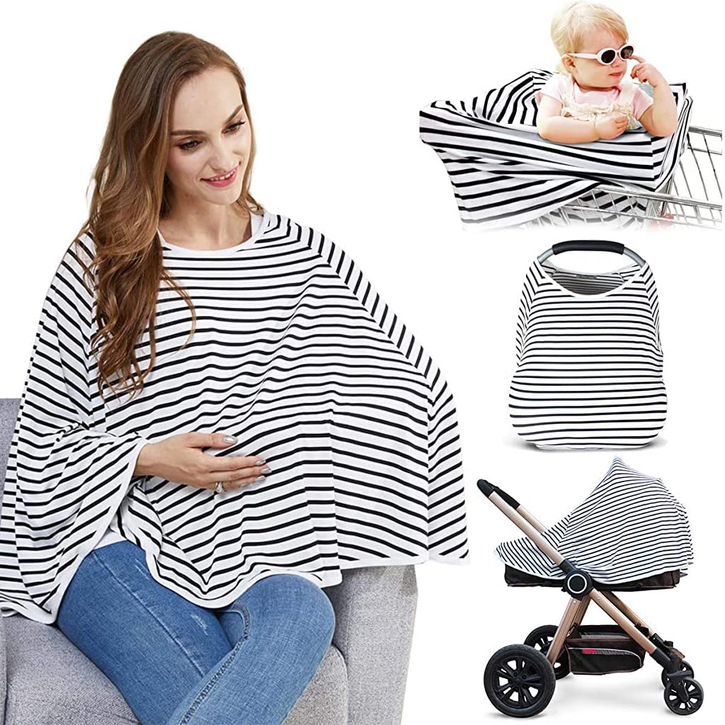 ZIBUYU Nursing Cover Outdoor Breastfeeding Cover Nursing Cover for Feeding Mom Breathable Material 360° Nursing Cover Nursing Cover All Purpose Cape Stroller Cover, Cart Cover ZIBUYU Nursing Cover Outdoor Breastfeeding Cover Nursing Cover for Feeding Mom Breathable Material 360° Nursing Cover Nursing Cover All Purpose Cape Stroller Cover, Cart Cover